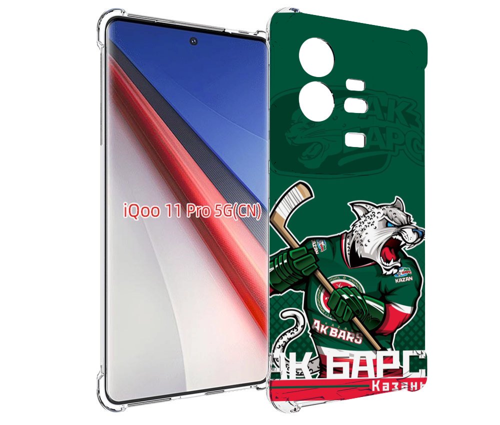 

Чехол бампер MyPads ак барс казань для Vivo iQOO 11 Pro противоу..., Прозрачный, Tocco