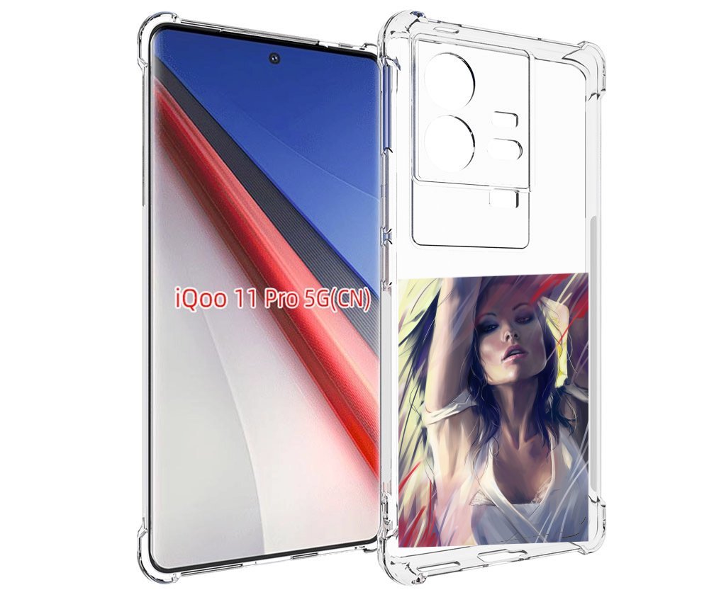 

Чехол бампер MyPads акварельная-девушка женской для Vivo iQOO 11..., Прозрачный, Tocco