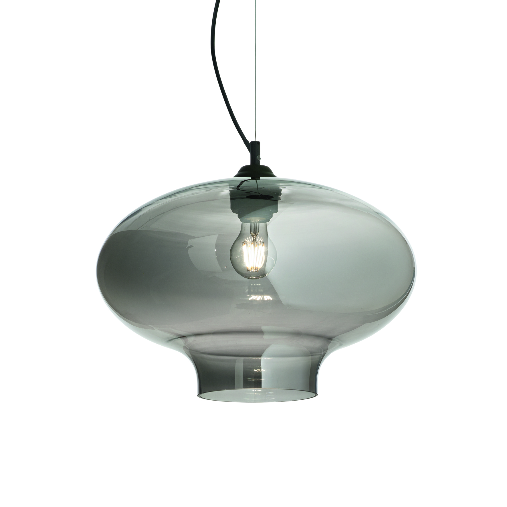 

Светильник подвесной ideal lux Bistro SP1 Round макс60Вт E27 230В Серый Стекло 120904, Подвесной светильник BISTRO' SP1 ROUND FUME' 120904