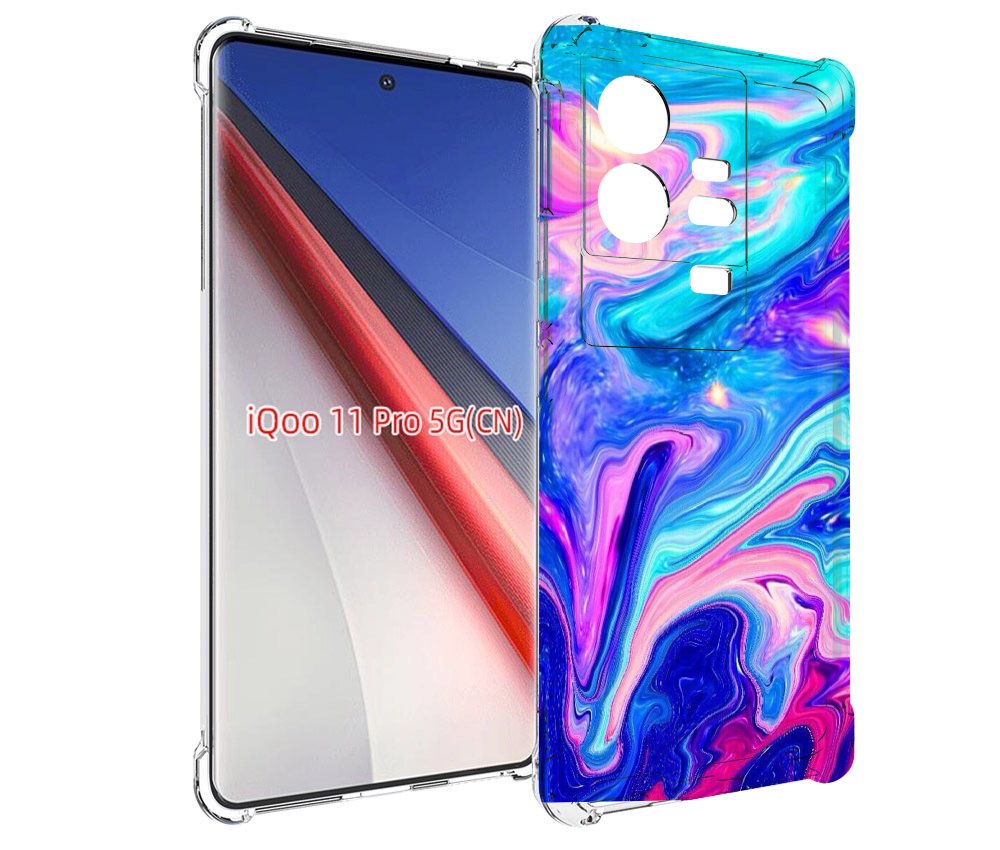 

Чехол бампер MyPads акварельные-краски для Vivo iQOO 11 Pro прот..., Прозрачный, Tocco