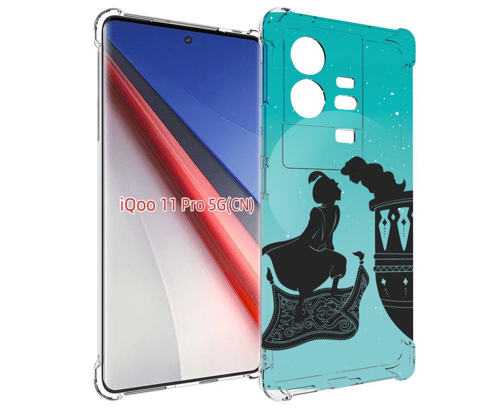 

Чехол бампер MyPads алладин тень для Vivo iQOO 11 Pro противоуда..., Прозрачный, Tocco
