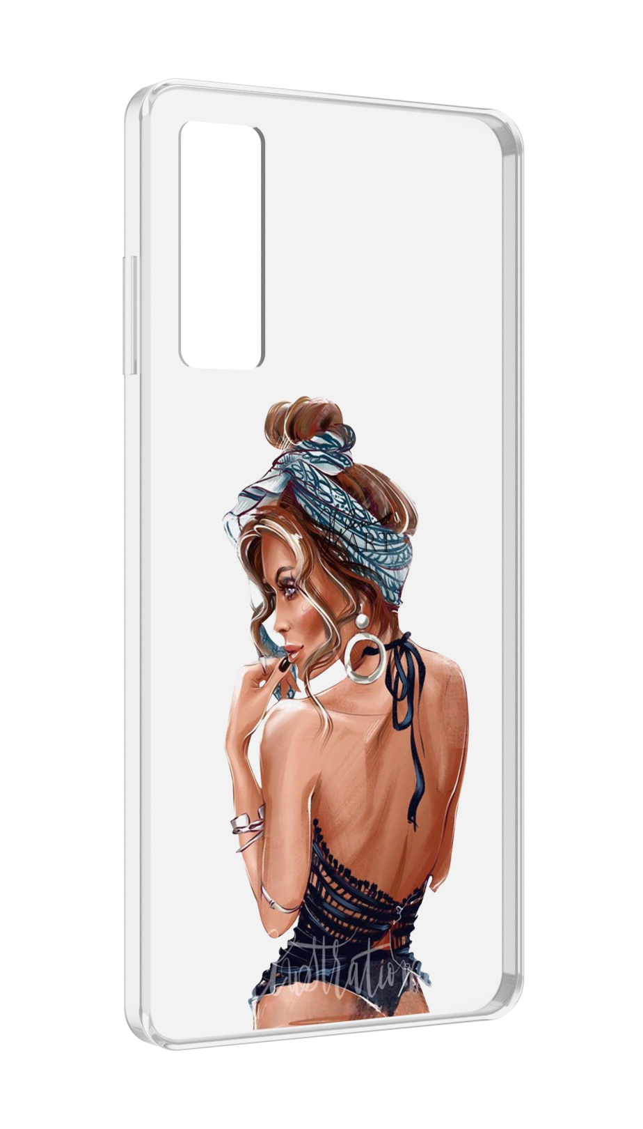 

Чехол MyPads Красивая-дама женский для TCL 20 5G, Прозрачный, Tocco