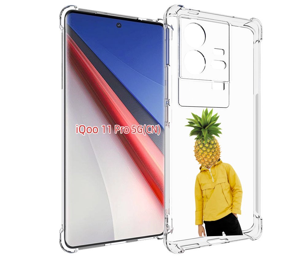 

Чехол бампер MyPads ананасовая-голова для Vivo iQOO 11 Pro проти..., Прозрачный, Tocco