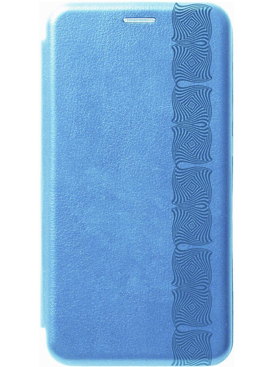 

Чехол-книжка на realme C33 с 3D принтом "Charming Line" голубой, 1575900