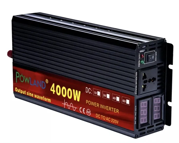 

Автомобильный инвертор 4000 Вт 12В-220В Powland Чистый синус.
