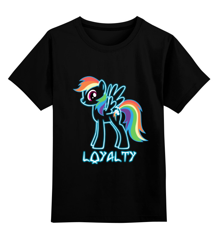 

Футболка детская Printio Mlp neon rainbow dash цв. черный р. 152, Mlp neon rainbow dash