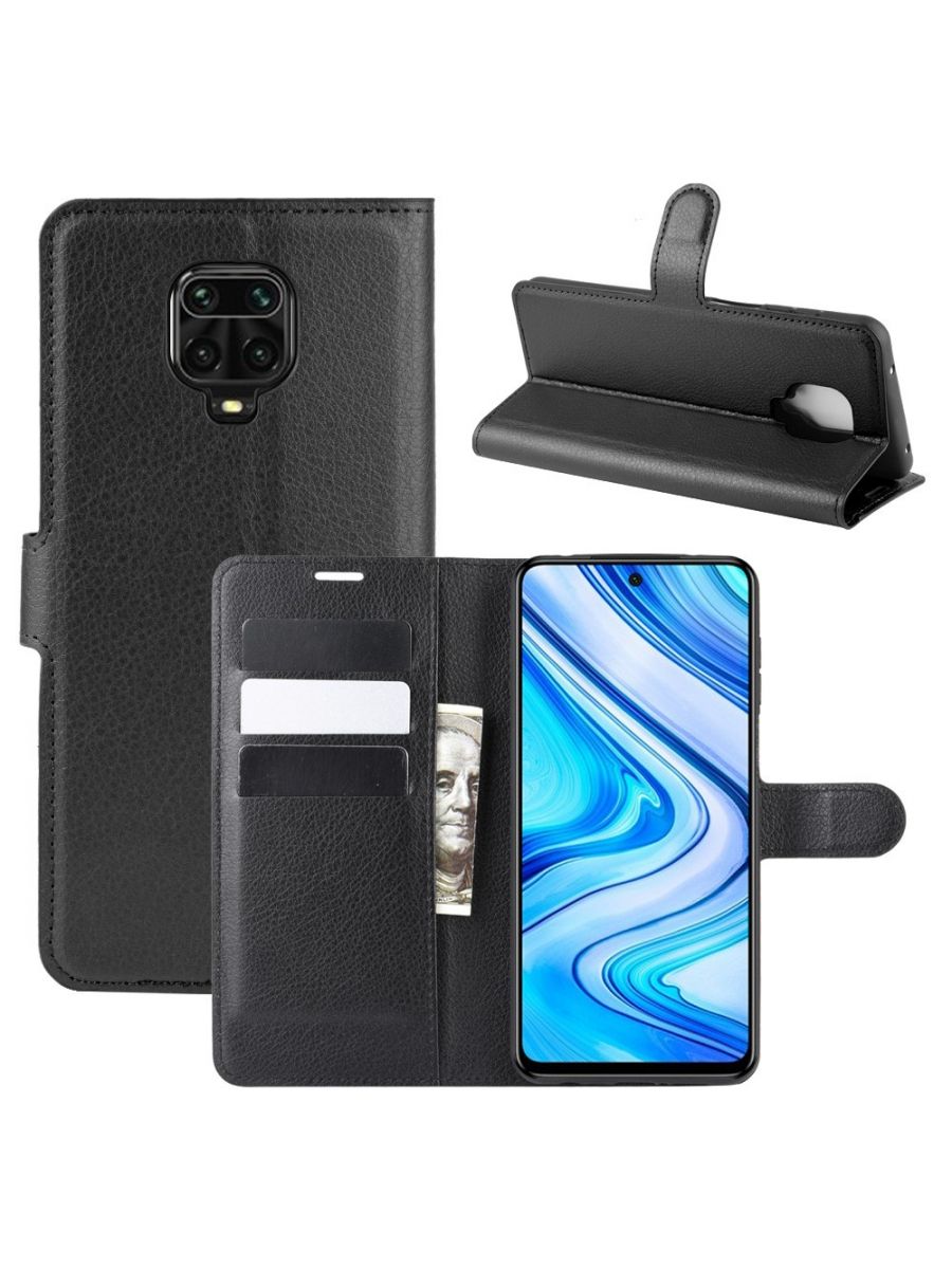 

Чехол Wallet для смартфона Xiaomi Redmi Note 9 Pro/Redmi Note 9S черный