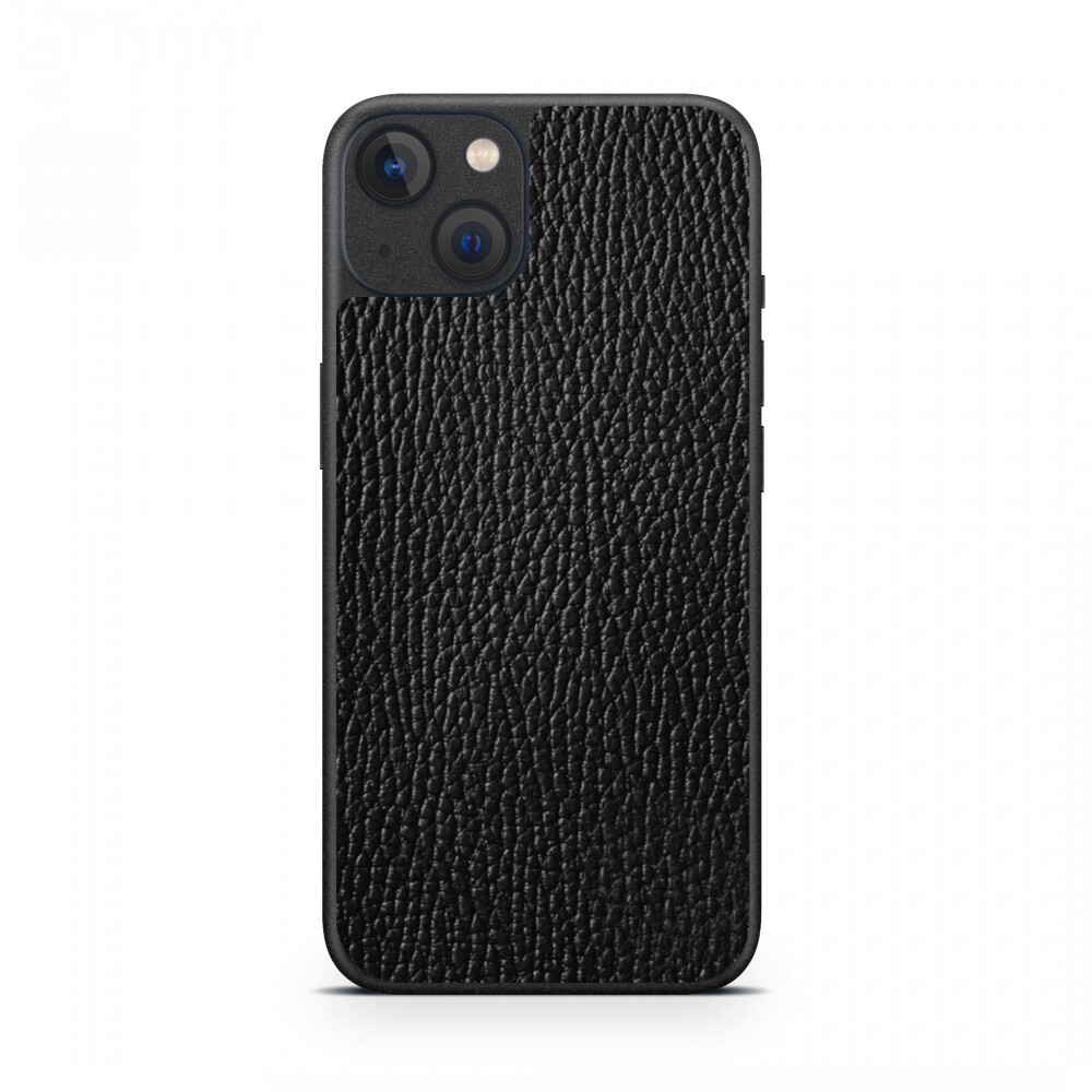 

Наклейка Glueskin из натуральной кожи Classic для Apple iPhone 13, Черный