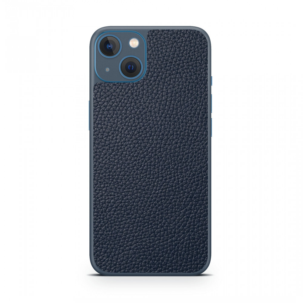 

Наклейка Glueskin из натуральной кожи Classic для Apple iPhone 13 Mini, Синий