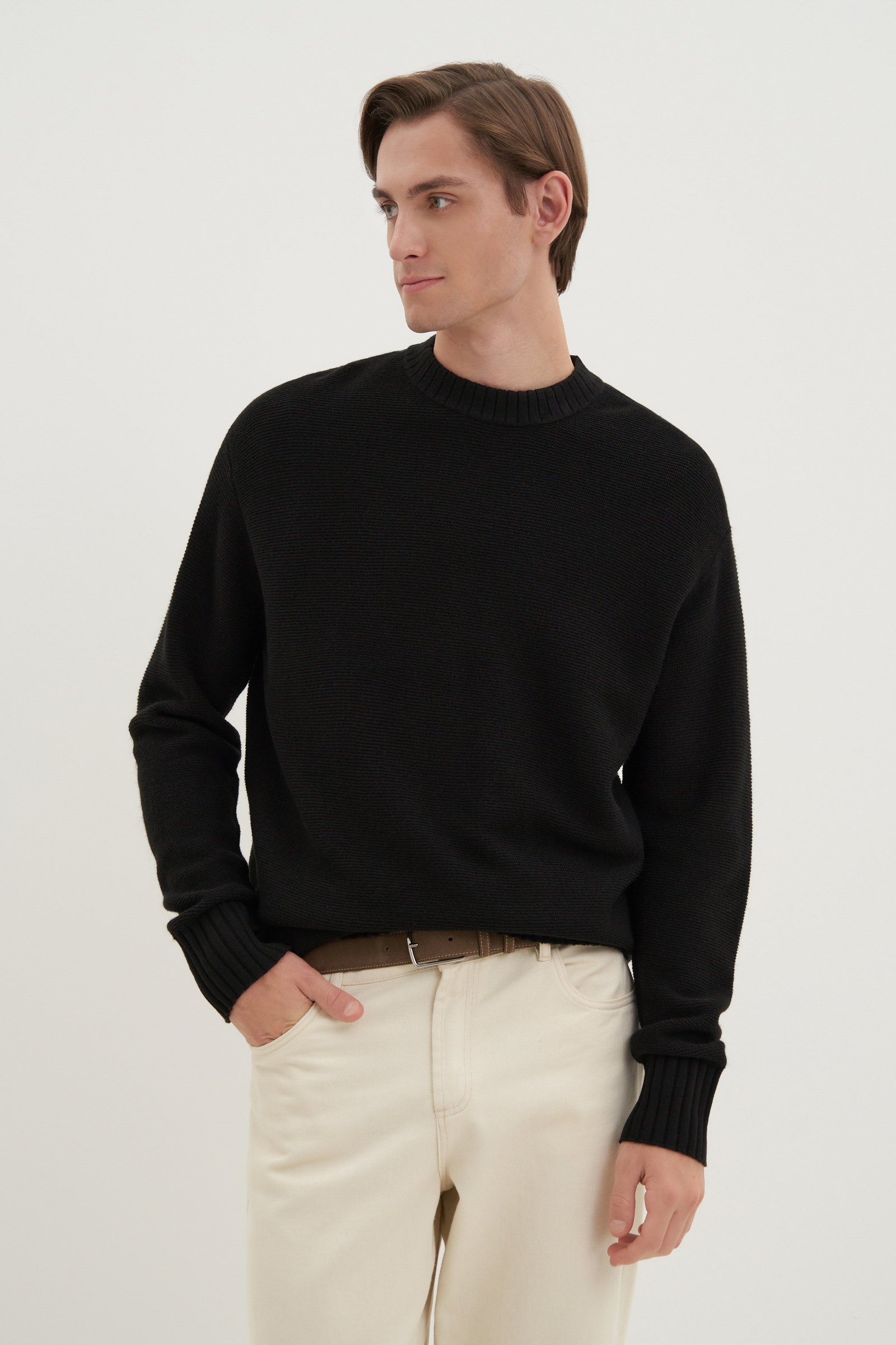 

Джемпер мужской Finn Flare FWD21116 черный XL, FWD21116