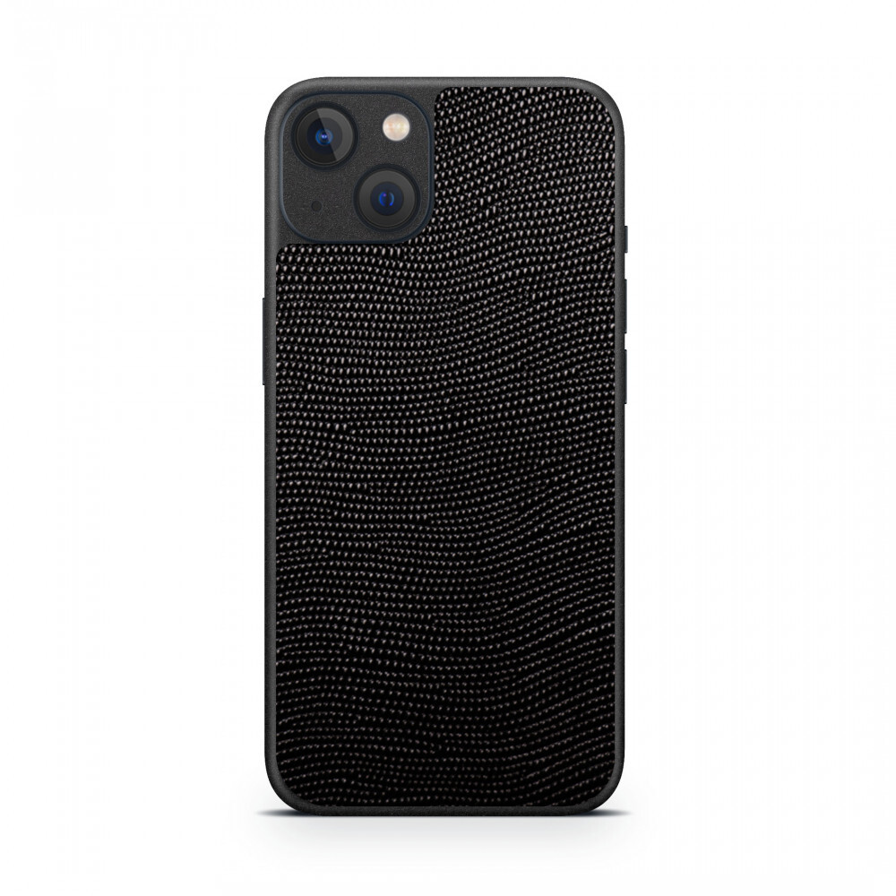 

Наклейка Glueskin из натуральной кожи Stingray для Apple iPhone 13 Mini, Черный