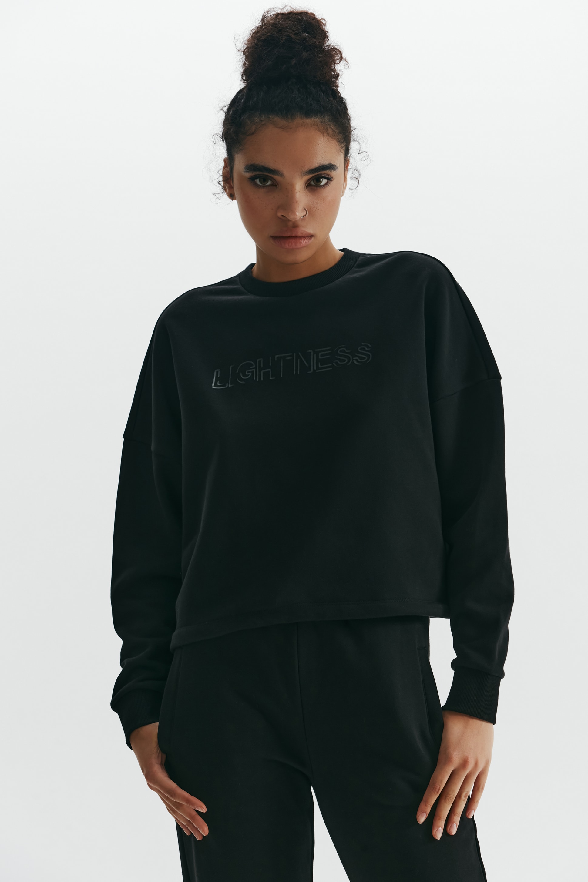 

Свитшот женский LOVE REPUBLIC 2151109313 черный XS, 2151109313