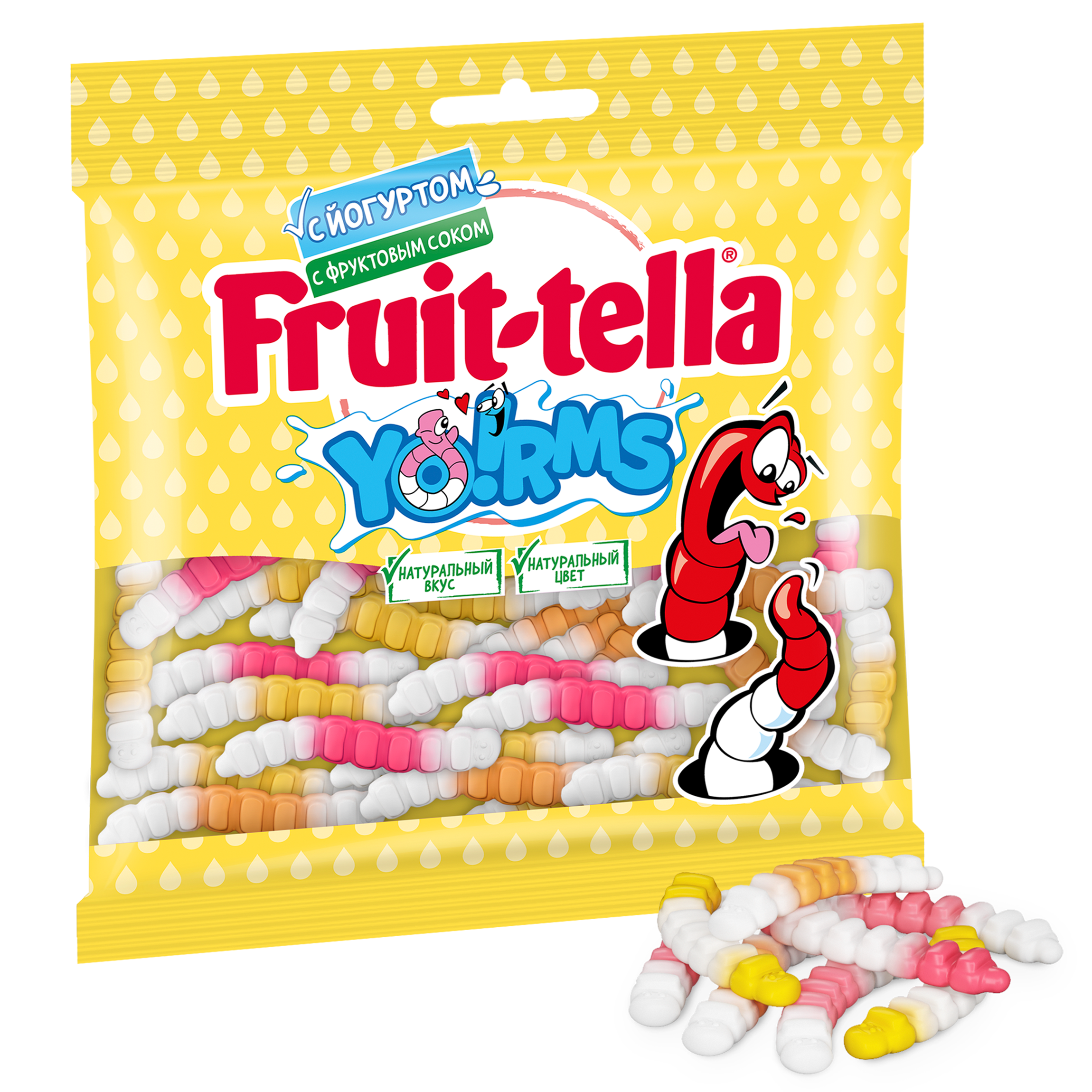 Мармелад жевательный Fruittella Yo!rms, 4 шт по 138 г