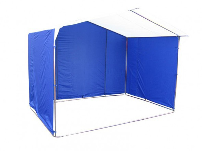 Садовый шатер Митек Домик 2х2 м из трубы 25 мм бело-синяя УТУТ0112307