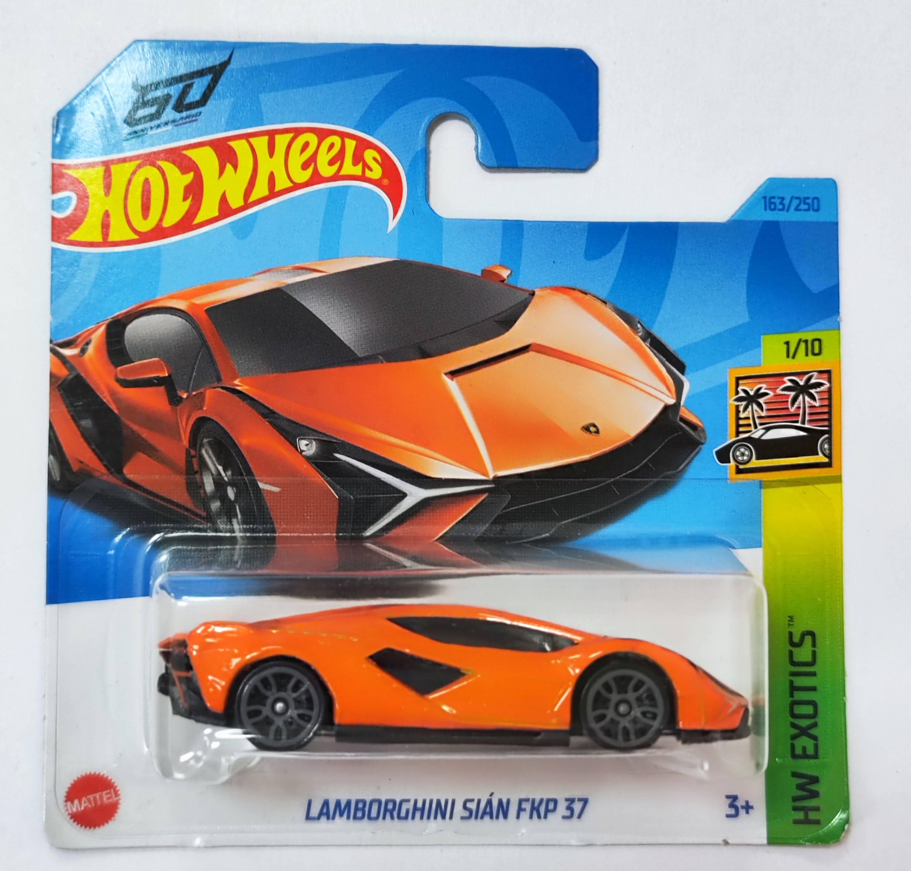 

Машинка базовой коллекции Hot Wheels LAMBORGHINI SIAN FKP 37 оранжевая 5785 HKH93, Оранжевый;черный, 5785/HKH93