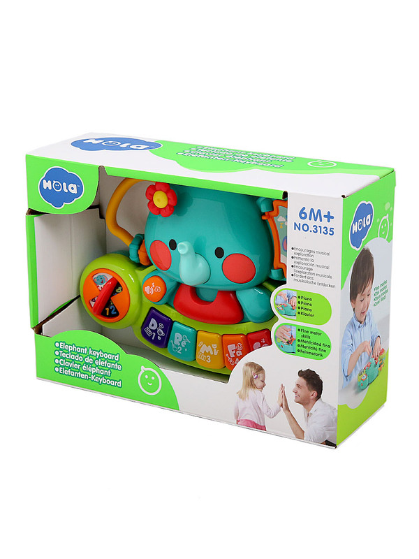

Игрушка развивающая HOLA Музыкальный Слоненок 3135, Hola: Игрушка развивающая "Музыкальный Слоненок"
