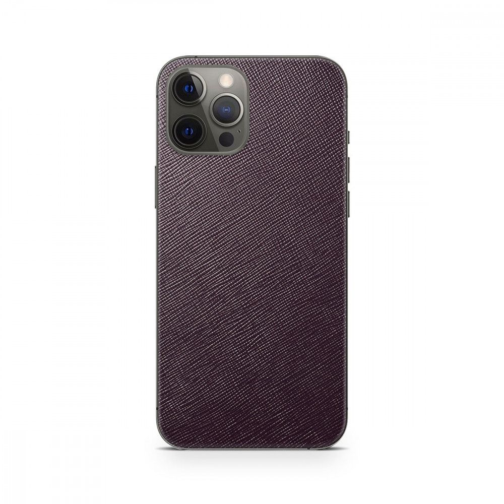 

Наклейка Glueskin из натуральной кожи Saffiano для Apple iPhone 13 Pro Max, Фиолетовый