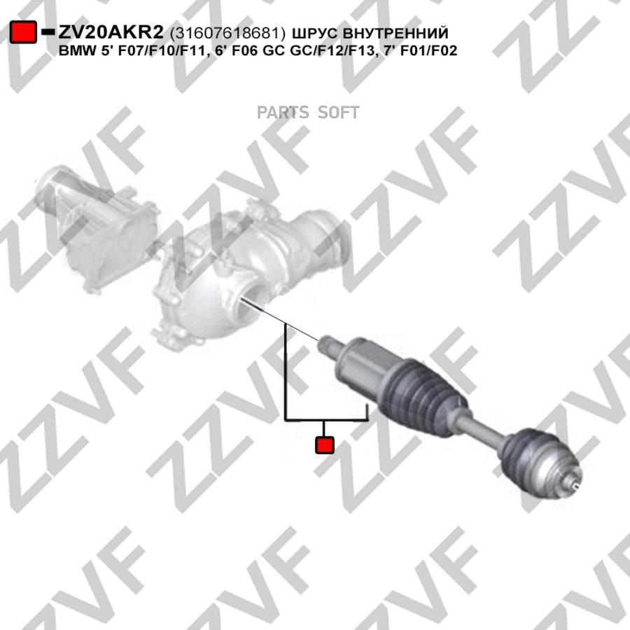 

Шрус Внутренний Bmw 5 F07F10F11, 6 F06 Gc Gcf12 ZZVF ZV20AKR2