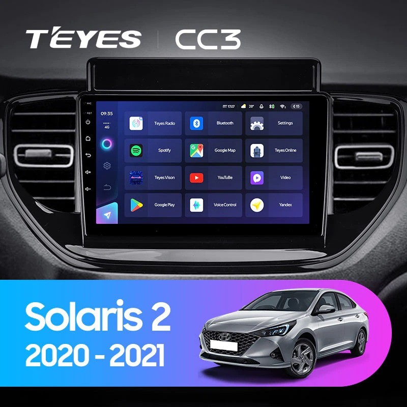 Штатная магнитола Teyes CC3 432 Hyundai Solaris 2 2020-2021 3590000₽