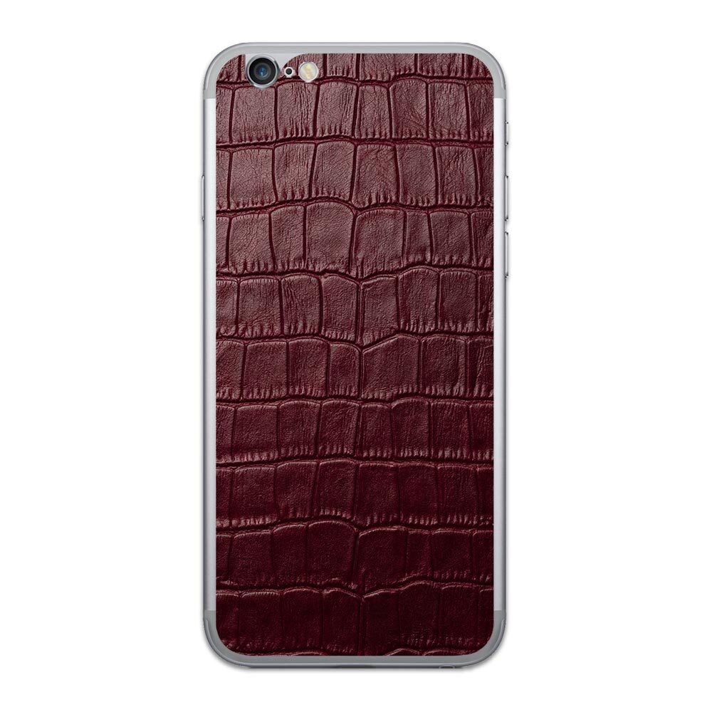 

Наклейка Glueskin из натуральной кожи Croco для Apple iPhone 6 Plus/6s Plus, Бордовый