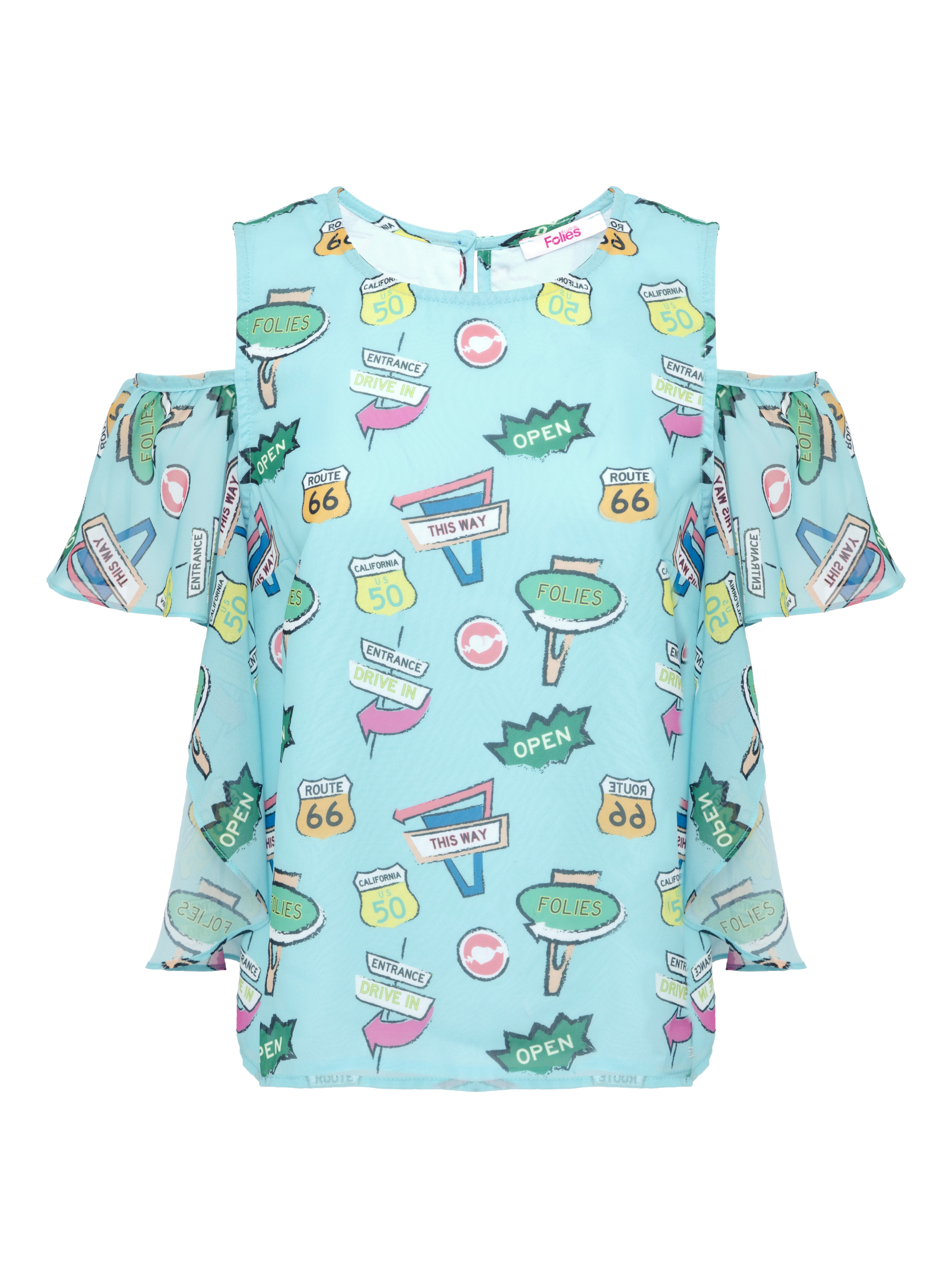 

Блуза женская Blugirl Folies A02446310 бирюзовая 42 RU, Бирюзовый, A02446310