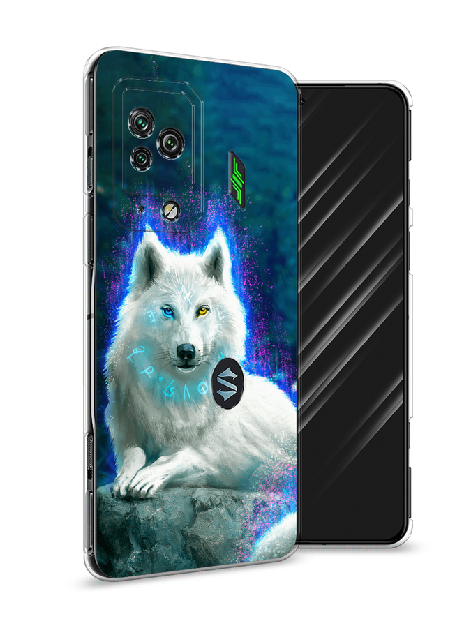 

Чехол Awog "Белоснежный волк" на Xiaomi Black Shark 5 Pro / Сяоми Блэк Шарк 5 Про, Белый;зеленый;фиолетовый