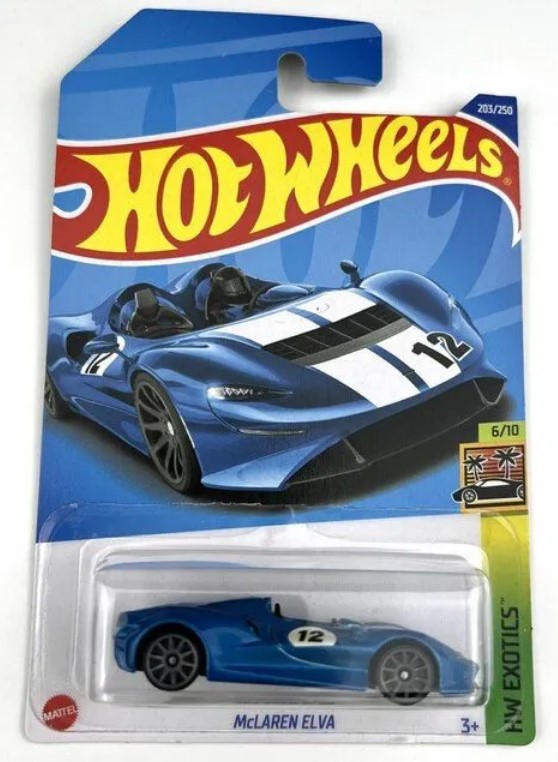 Машинка базовой коллекции Hot Wheels McLAREN ELVA синяя 5785 HCX54