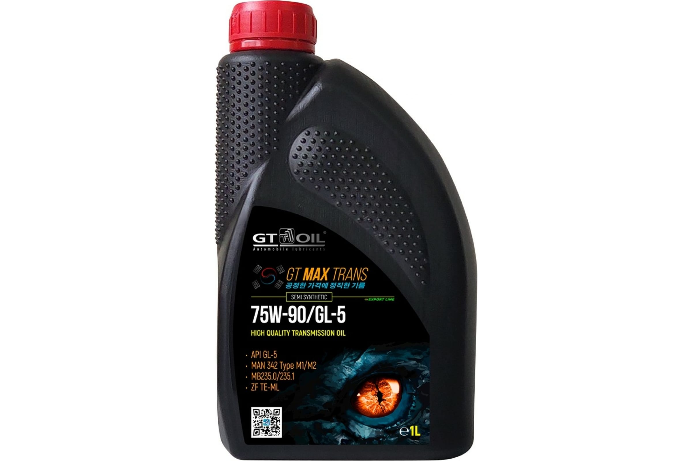 фото Масло мотор. полусинт. gt max trans sae 75w-90, api gl5, 1 л gt oil арт. 8809059409084