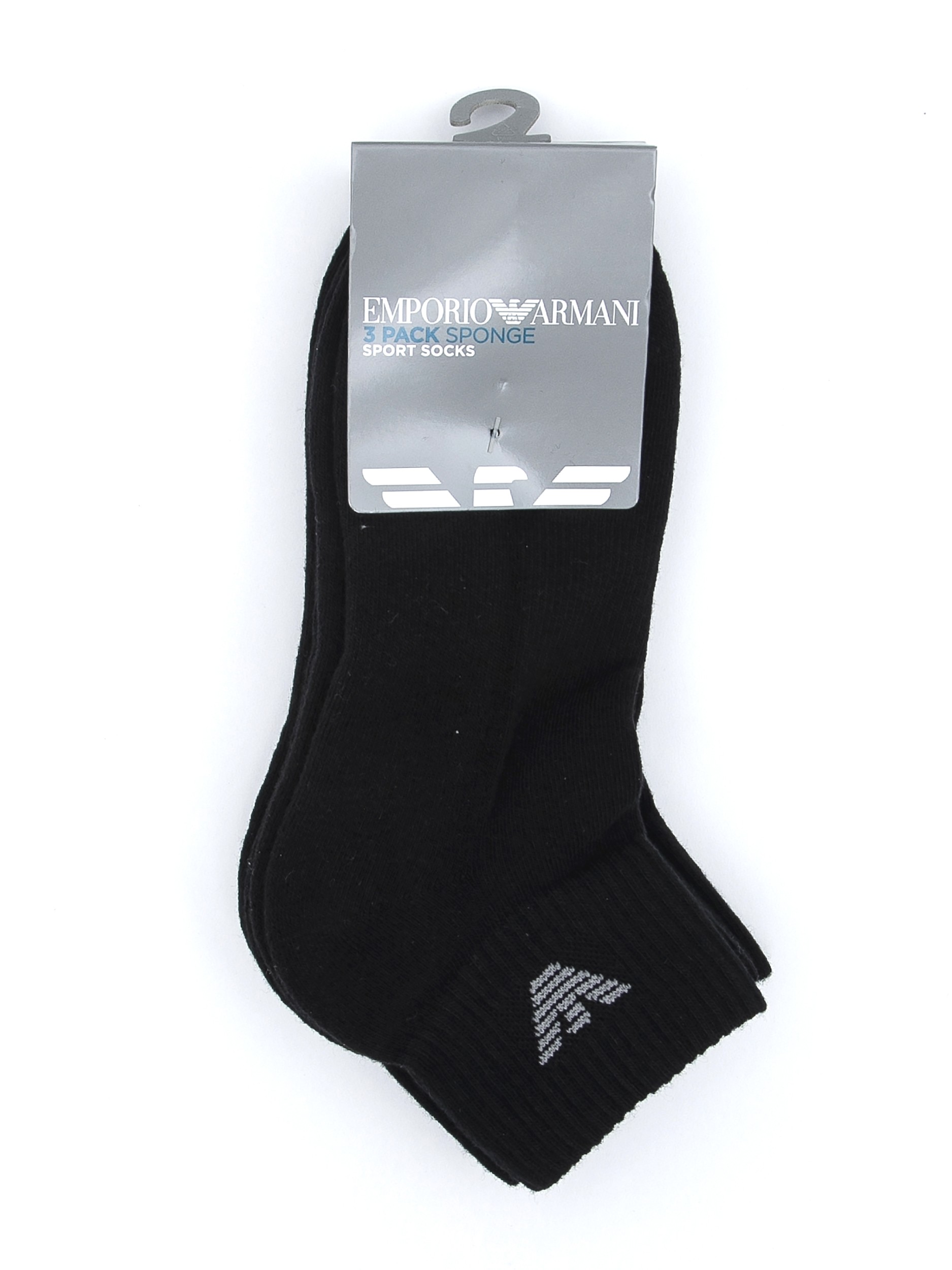 

Носки мужские EA Underwear 302202CC195 черные 45, 302202CC195
