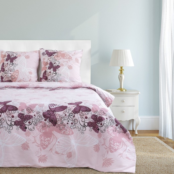 Комплект постельного белья Этель. Семейное (дуэт), Розовый, 240 х 220, Хлопок, Бязь