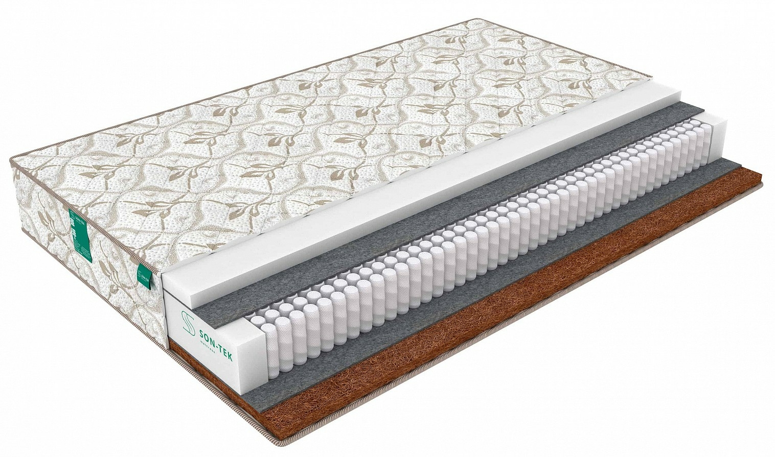 

Матрас Sleeptek Prestige Pena Hard 90х205, Белый;бежевый, Perfect Foam Cocos