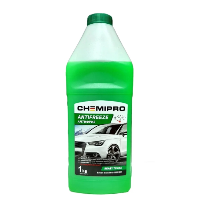 фото Антифриз chemipro g11 готовый 1kg зеленый, 0.9л chemipro арт. ch004