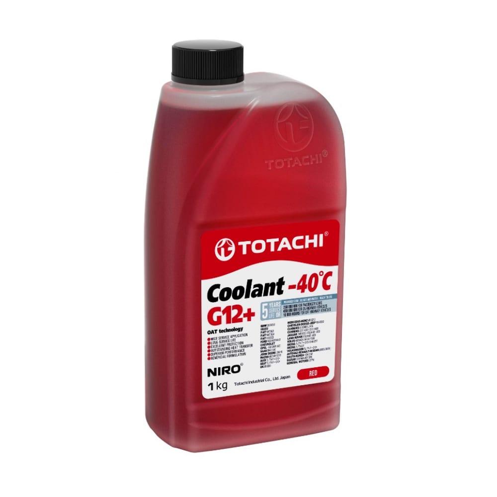 фото Жидкость охлаждающая totachi niro coolant red -40c g12+ 1кг totachi арт. 43101