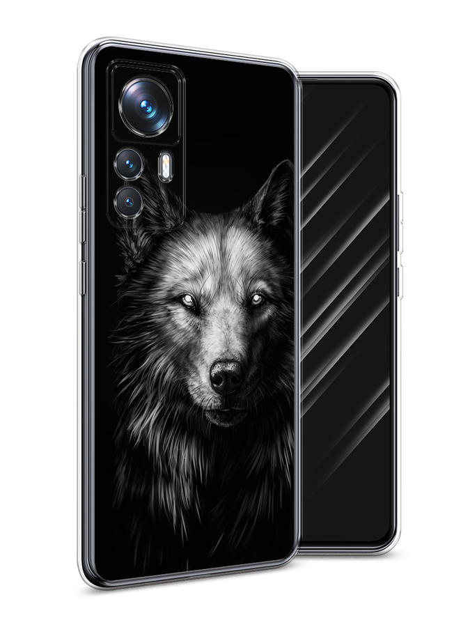 

Чехол Awog на Xiaomi 12T Pro / Сяоми 12T Про "Волк черно белый", Серый;бежевый;белый