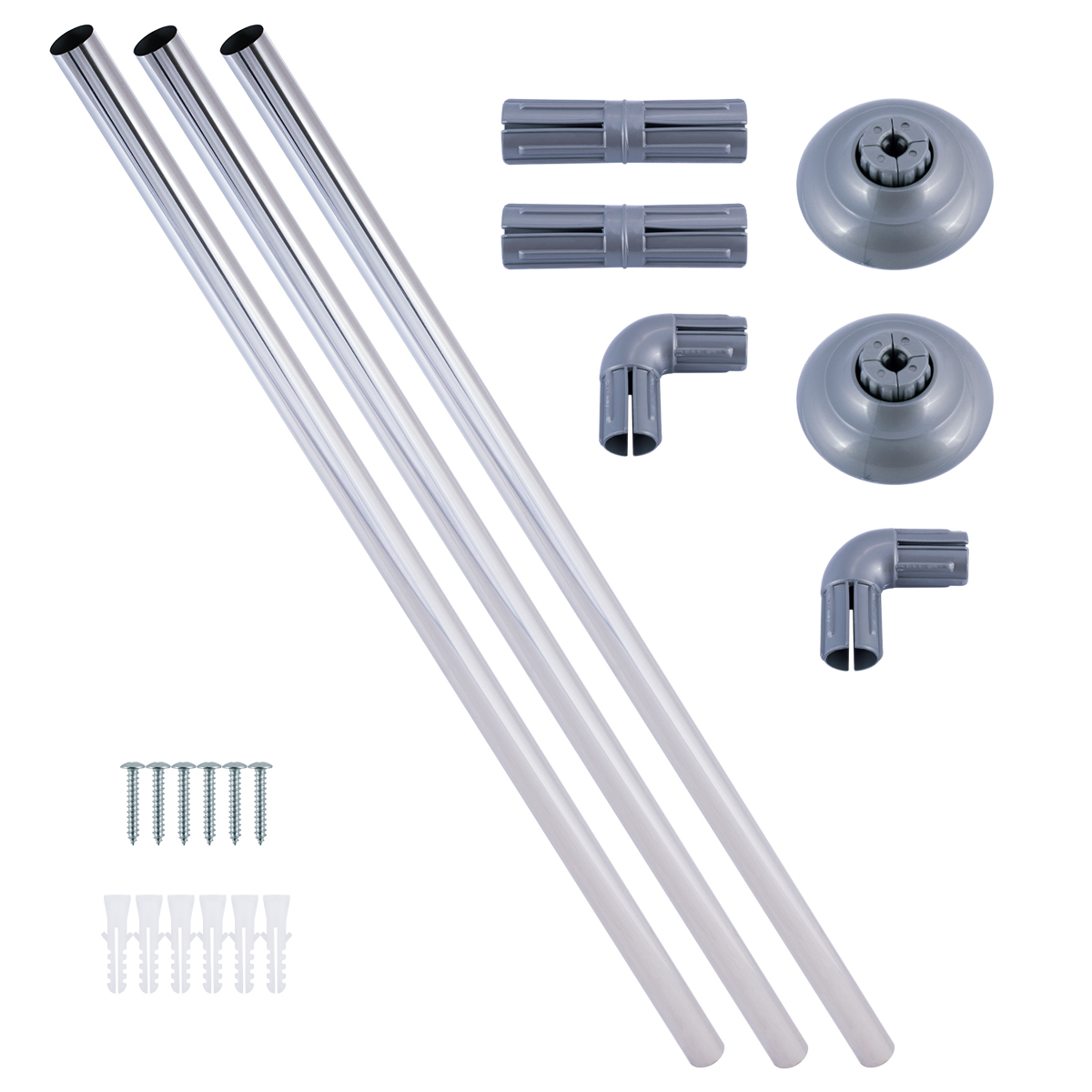 Карниз для ванной Besser BS 0477H П-образный 90х90х90 см хром