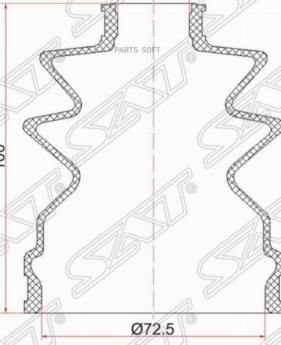 SAT C-1046 Пыльник шруса наружный HONDA CR-V 11-/внутр NISSAN ALMERA N16 00-02/SUNNY 98-04