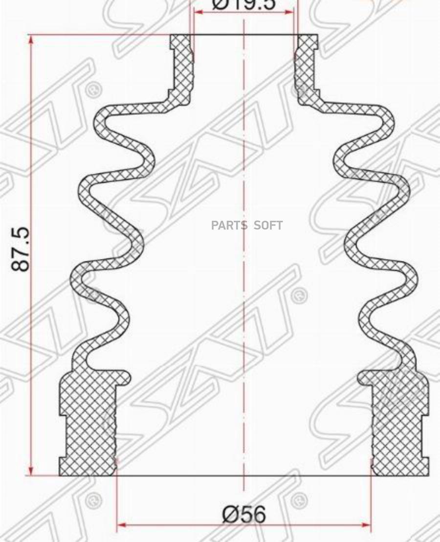 Sat C-1170T Пыльник Шруса Внутренний Honda Cr-V Re2 06-11 2.0/2.4L, Mazda Demio 96-04 (2 Х