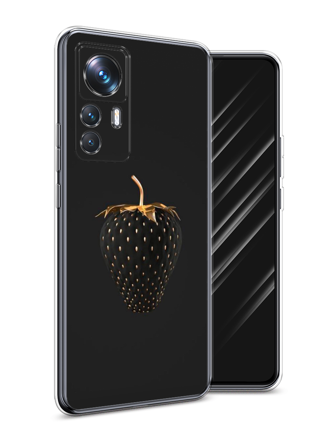 

Чехол Awog на Xiaomi 12T Pro / Сяоми 12T Про "Черно-золотая клубника", Черный;золотистый