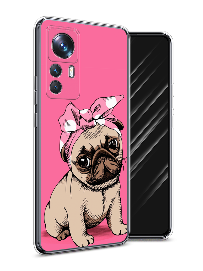 

Чехол Awog на Xiaomi 12T Pro / Сяоми 12T Про "Dog Pin-Up", Розовый;бежевый