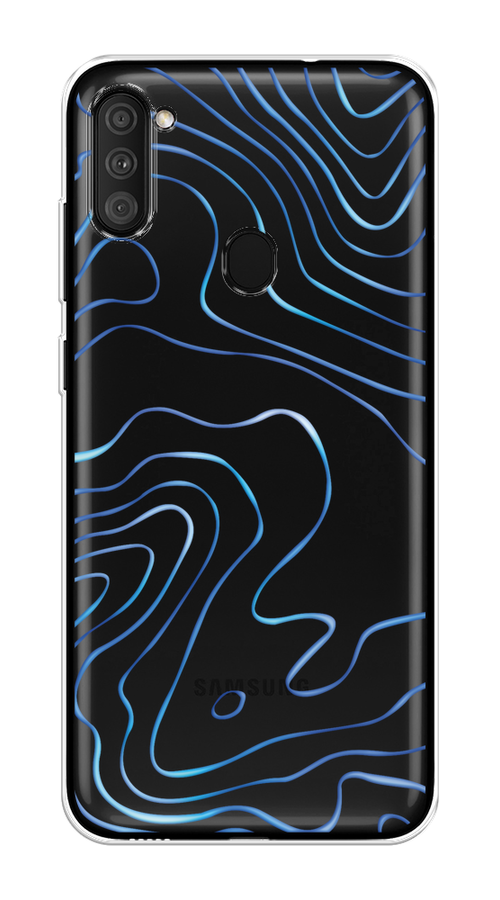 

Чехол на Samsung Galaxy A11/M11 "Blue lines", Прозрачный;синий, 2100150-1