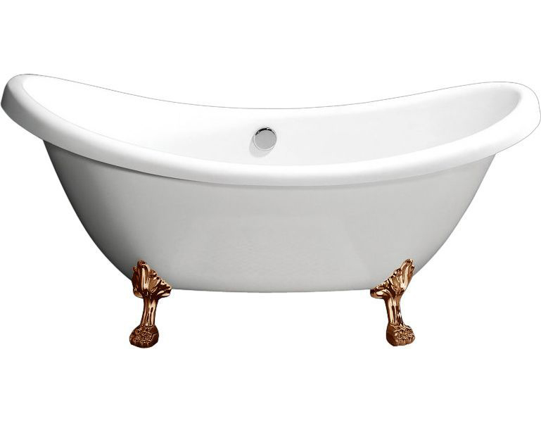 

Акриловая ванна BelBagno BB05 на ножках золото, Белый