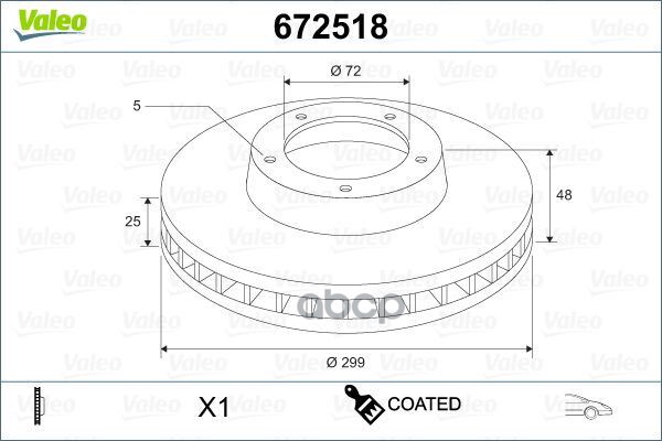 Тормозной Диск Citroen C3 Fr Valeo 672518