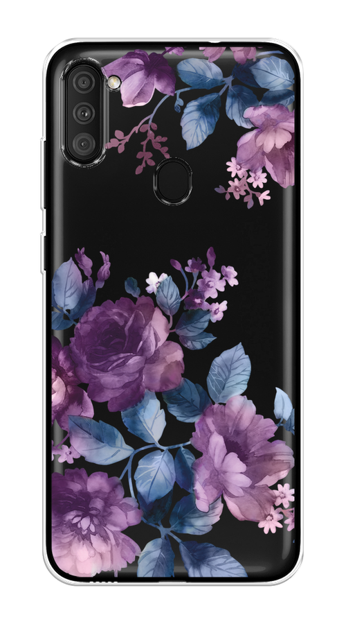 

Чехол на Samsung Galaxy A11/M11 "Purple Blossoms", Синий;фиолетовый, 2100150-1