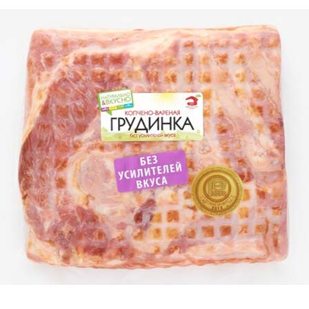 

Грудинка варено-копченая Мясной дом Бородина +-300 г