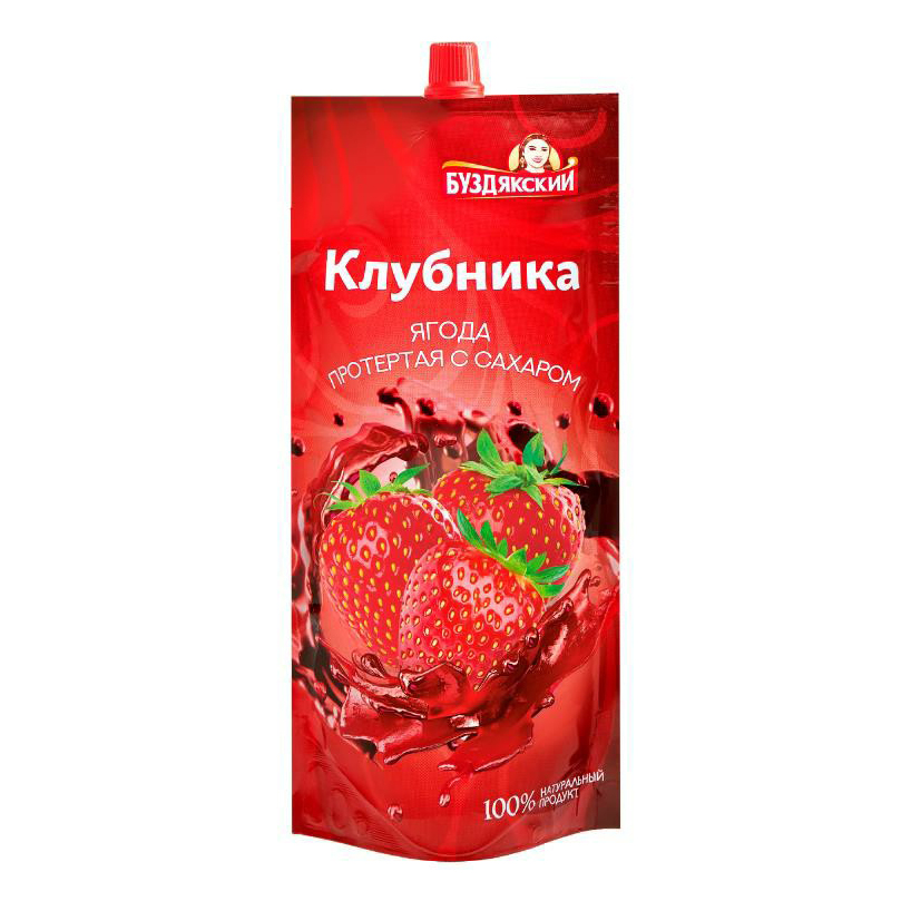 

Протертая клубника Буздякский 280 г