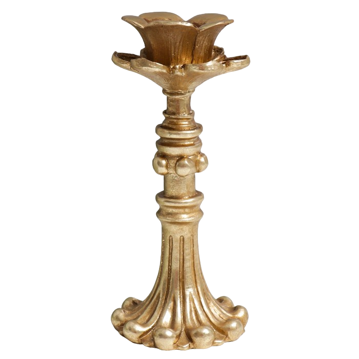 

Подсвечник полистоун на 1 свечу "Ретро. Цветок" золото 16х6,5х6,5 см, Золотистый