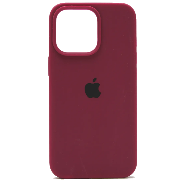 фото Чехол iphone 14 pro max silicon сase apl ws (с лого), бордовый nobrand