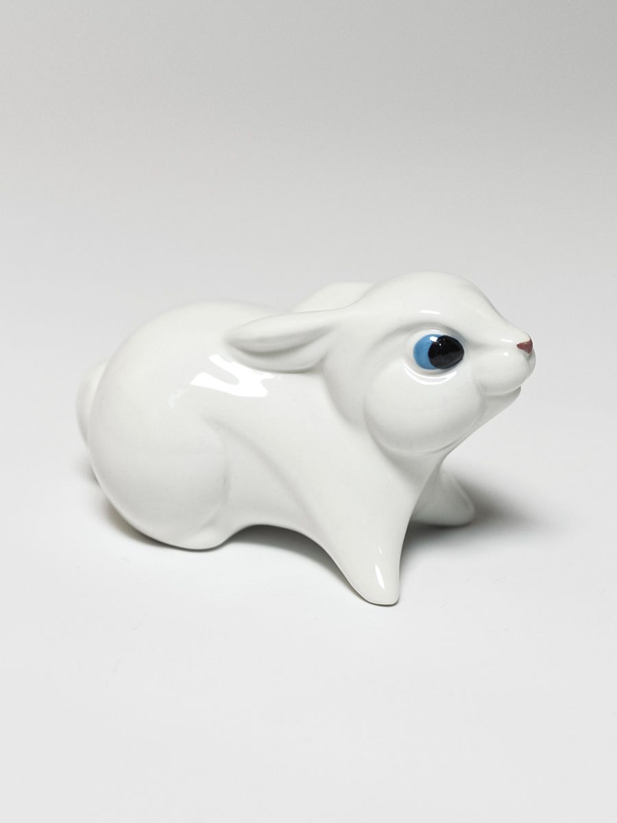 Статуэтка Сциталис СА-122 Зайчонок, белый. 4 см.