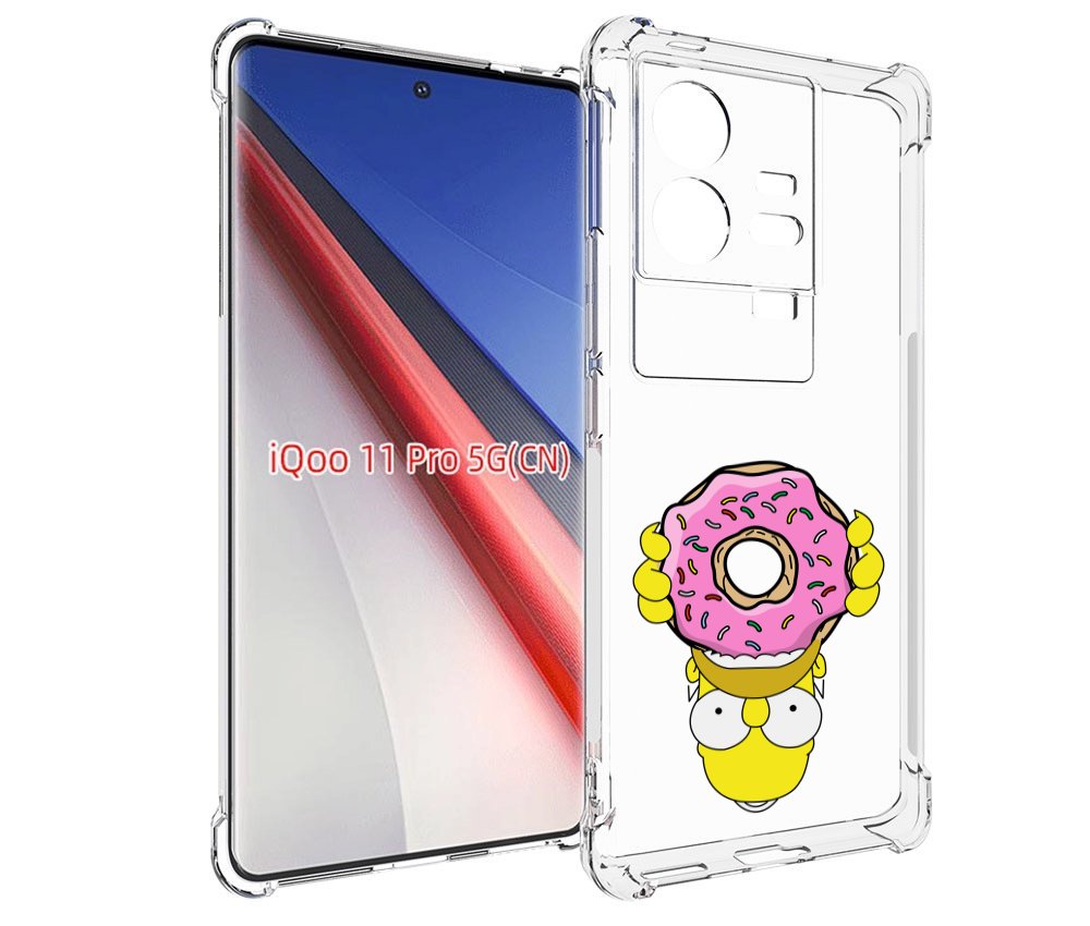 

Чехол бампер MyPads большой-пончик для Vivo iQOO 11 Pro противоу..., Прозрачный, Tocco