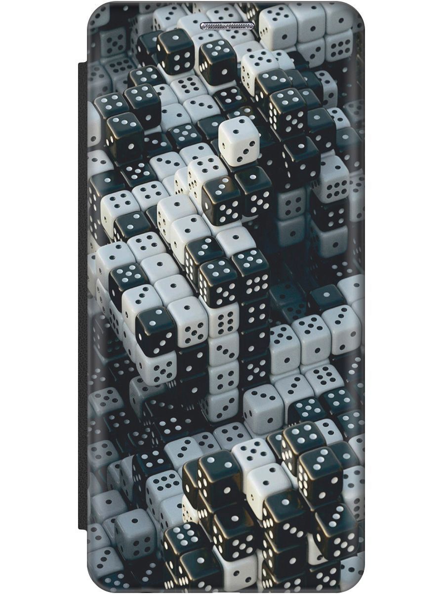 

Чехол-книжка на Samsung Galaxy A22s 5G "Игральные кости" черный, Белый;черный, 9499